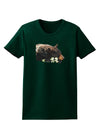 Laying Black Bear Cutout Womens Dark T-Shirt-Womens T-Shirt-TooLoud-Forest-Green-Small-Davson Sales