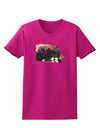 Laying Black Bear Cutout Womens Dark T-Shirt-Womens T-Shirt-TooLoud-Hot-Pink-Small-Davson Sales