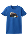 Laying Black Bear Cutout Womens Dark T-Shirt-Womens T-Shirt-TooLoud-Royal-Blue-X-Small-Davson Sales