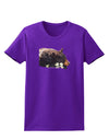 Laying Black Bear Cutout Womens Dark T-Shirt-Womens T-Shirt-TooLoud-Purple-X-Small-Davson Sales