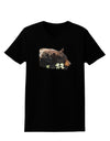 Laying Black Bear Cutout Womens Dark T-Shirt-Womens T-Shirt-TooLoud-Black-X-Small-Davson Sales