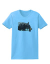 Laying Black Bear Cutout Womens T-Shirt-Womens T-Shirt-TooLoud-Aquatic-Blue-X-Small-Davson Sales