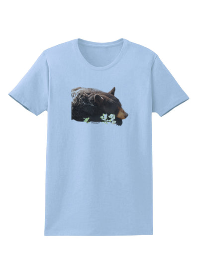 Laying Black Bear Cutout Womens T-Shirt-Womens T-Shirt-TooLoud-Light-Blue-X-Small-Davson Sales