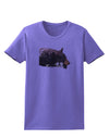 Laying Black Bear Cutout Womens T-Shirt-Womens T-Shirt-TooLoud-Violet-X-Small-Davson Sales