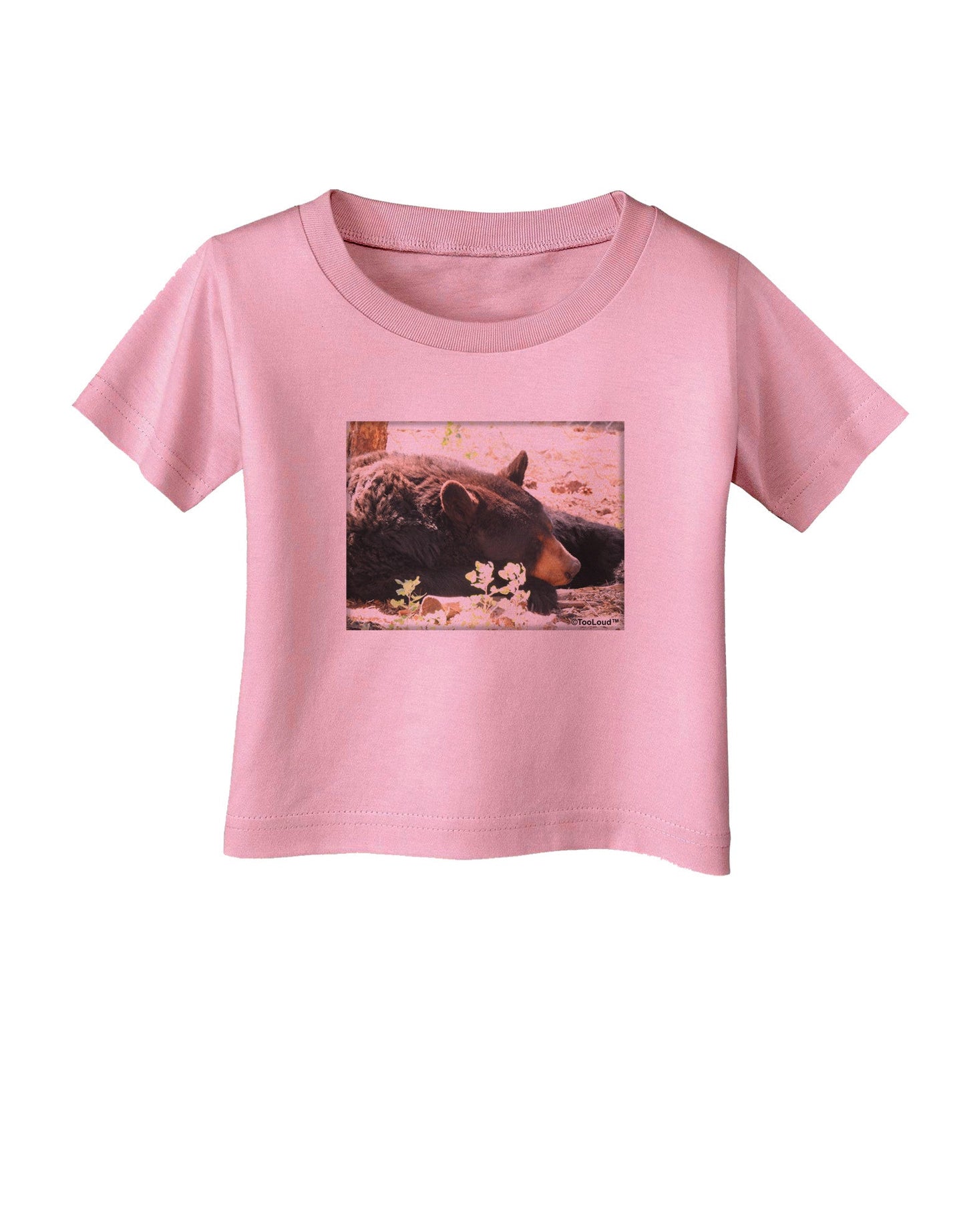 Laying Black Bear Infant T-Shirt-Infant T-Shirt-TooLoud-Candy-Pink-06-Months-Davson Sales