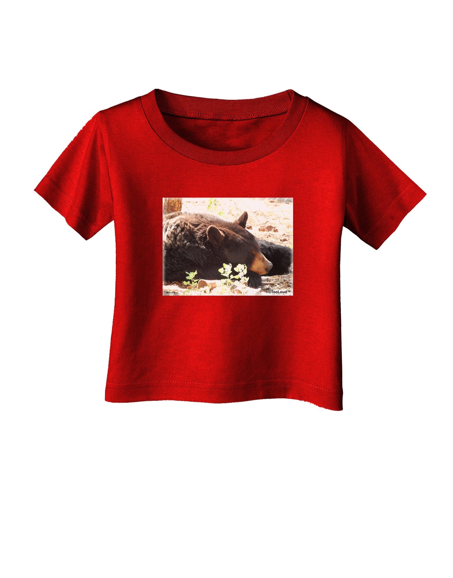Laying Black Bear Infant T-Shirt Dark-Infant T-Shirt-TooLoud-Red-06-Months-Davson Sales