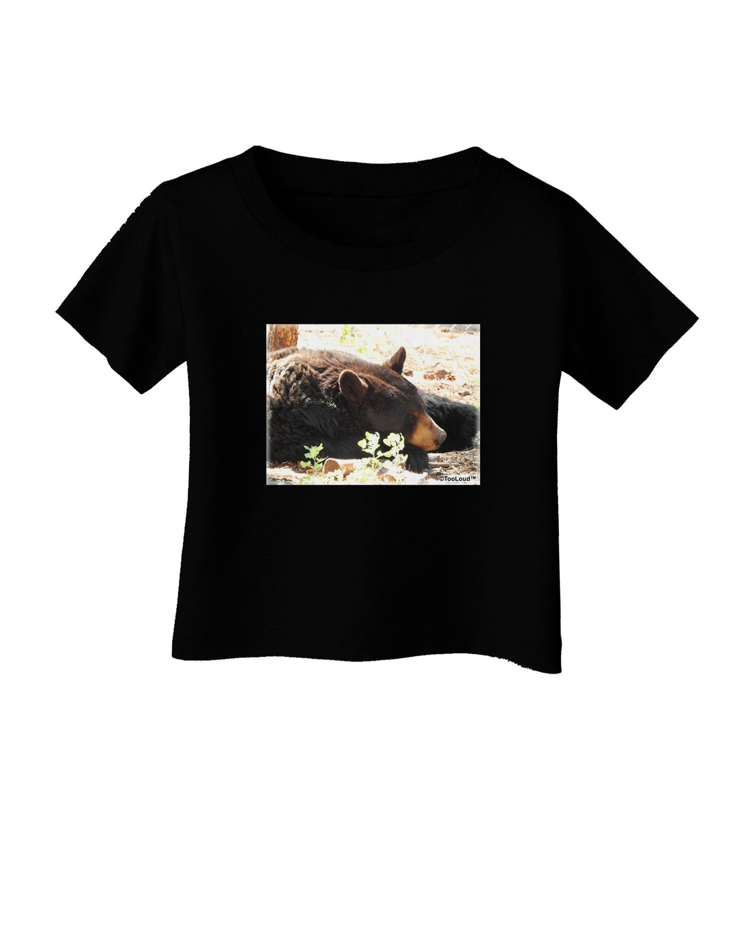 Laying Black Bear Infant T-Shirt Dark-Infant T-Shirt-TooLoud-Black-06-Months-Davson Sales