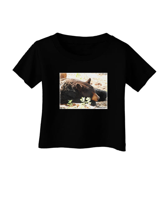 Laying Black Bear Infant T-Shirt Dark-Infant T-Shirt-TooLoud-Black-06-Months-Davson Sales