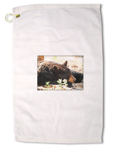 Laying Black Bear Premium Cotton Golf Towel - 16 x 25 inch-Golf Towel-TooLoud-16x25"-Davson Sales