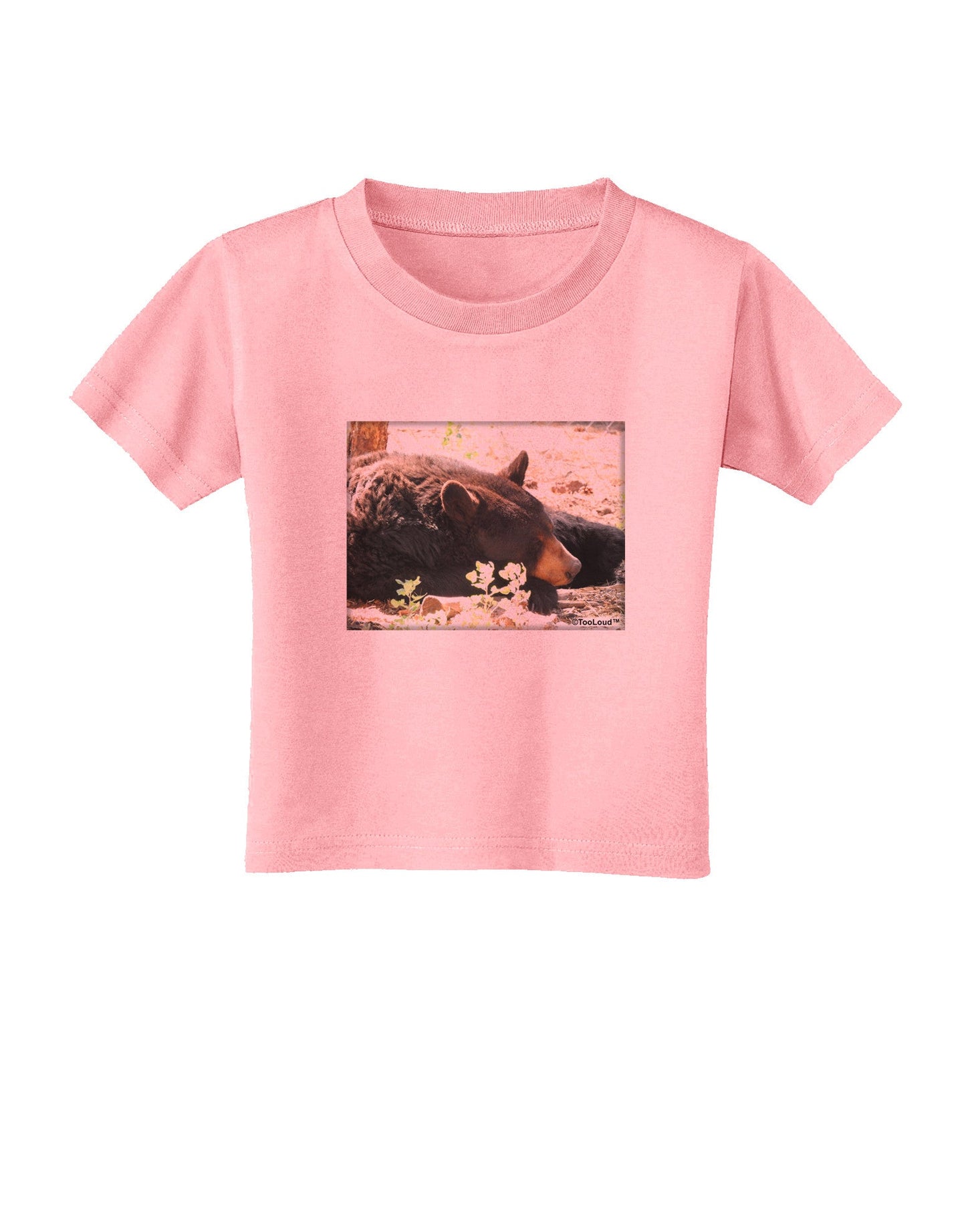 Laying Black Bear Toddler T-Shirt-Toddler T-Shirt-TooLoud-Candy-Pink-2T-Davson Sales