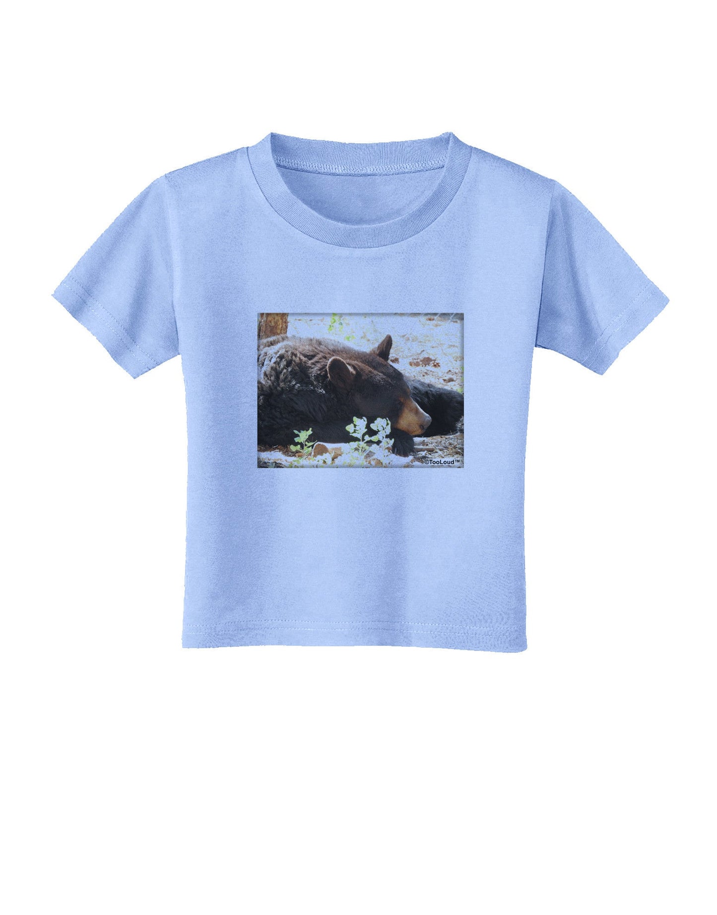 Laying Black Bear Toddler T-Shirt-Toddler T-Shirt-TooLoud-Aquatic-Blue-2T-Davson Sales