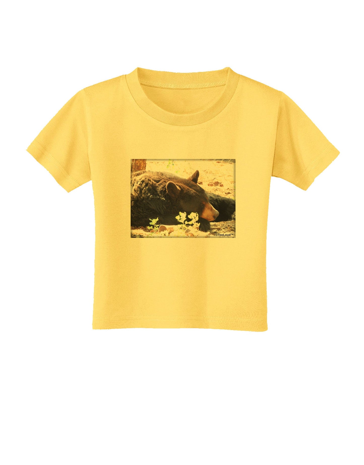 Laying Black Bear Toddler T-Shirt-Toddler T-Shirt-TooLoud-Yellow-2T-Davson Sales
