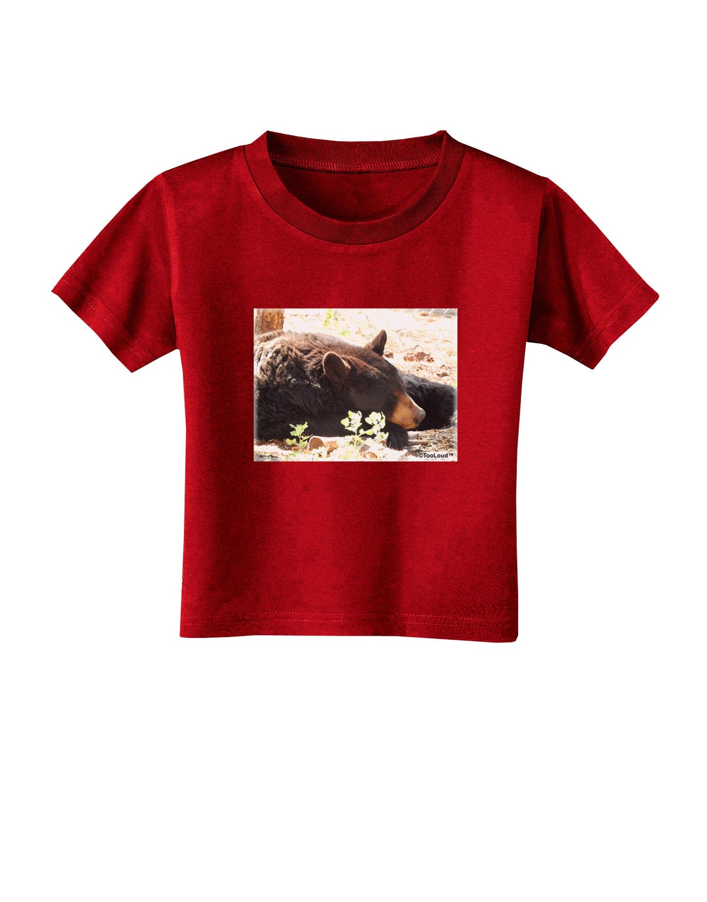 Laying Black Bear Toddler T-Shirt Dark-Toddler T-Shirt-TooLoud-Red-2T-Davson Sales