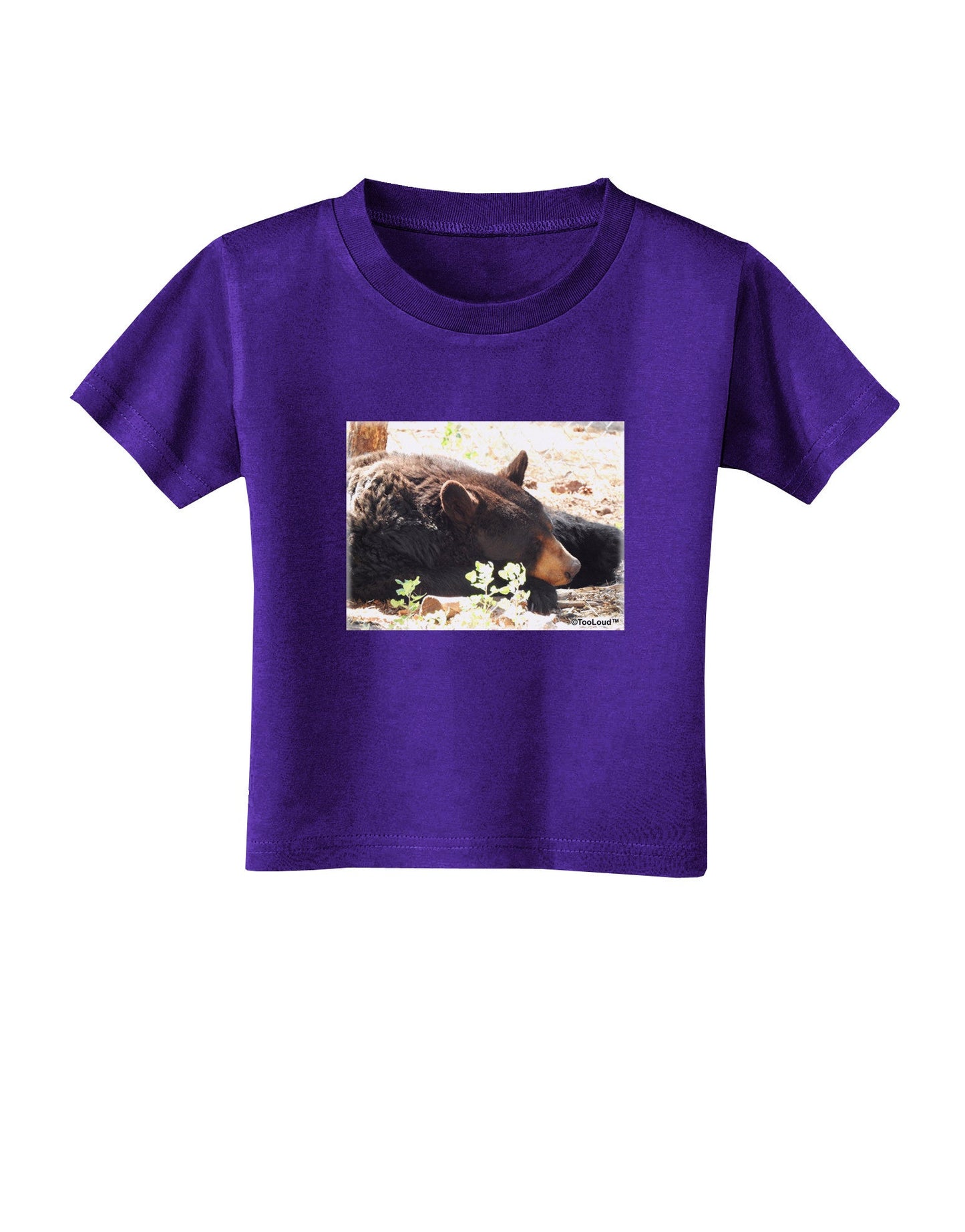 Laying Black Bear Toddler T-Shirt Dark-Toddler T-Shirt-TooLoud-Purple-2T-Davson Sales