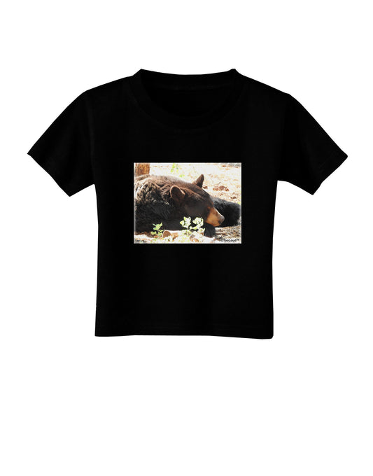Laying Black Bear Toddler T-Shirt Dark-Toddler T-Shirt-TooLoud-Black-2T-Davson Sales