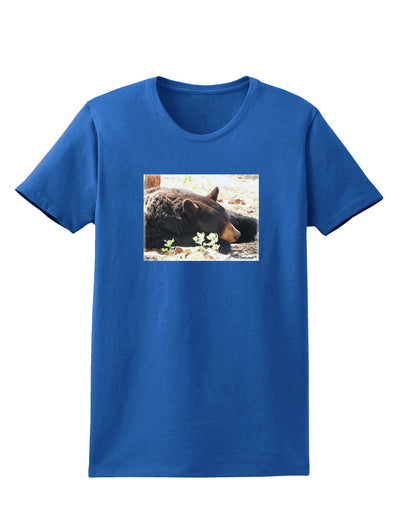 Laying Black Bear Womens Dark T-Shirt-Womens T-Shirt-TooLoud-Royal-Blue-X-Small-Davson Sales