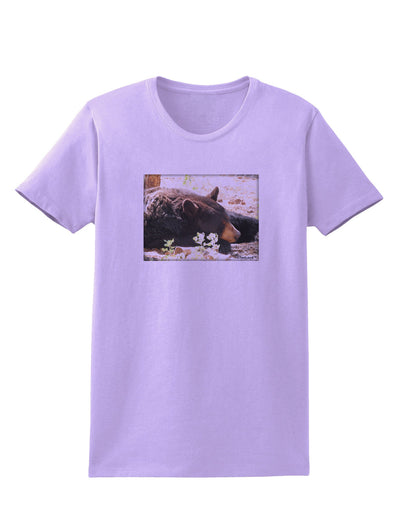 Laying Black Bear Womens T-Shirt-Womens T-Shirt-TooLoud-Lavender-X-Small-Davson Sales