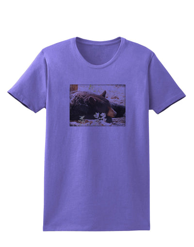 Laying Black Bear Womens T-Shirt-Womens T-Shirt-TooLoud-Violet-X-Small-Davson Sales