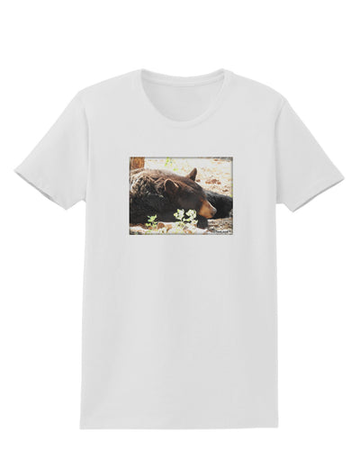 Laying Black Bear Womens T-Shirt-Womens T-Shirt-TooLoud-White-X-Small-Davson Sales