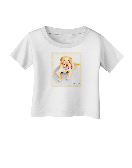 Laying Retriever Watercolor Infant T-Shirt-Infant T-Shirt-TooLoud-White-06-Months-Davson Sales