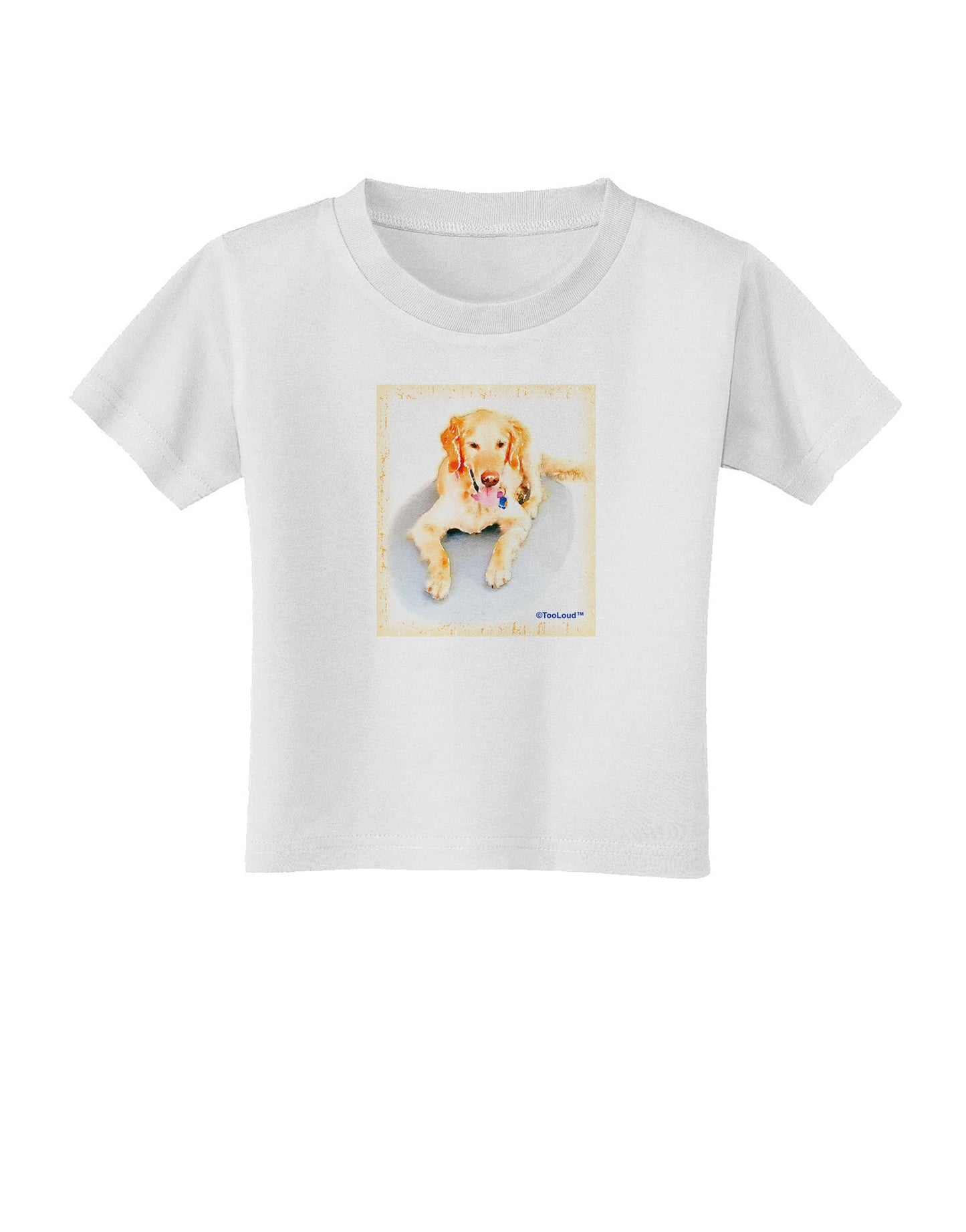Laying Retriever Watercolor Toddler T-Shirt-Toddler T-Shirt-TooLoud-White-2T-Davson Sales