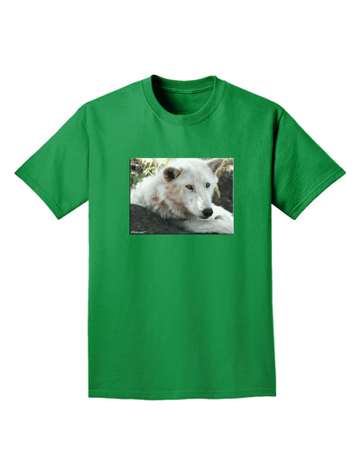 Laying White Wolf Adult Dark T-Shirt-Mens T-Shirt-TooLoud-Kelly-Green-Small-Davson Sales