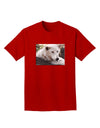 Laying White Wolf Adult Dark T-Shirt-Mens T-Shirt-TooLoud-Red-Small-Davson Sales