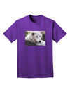 Laying White Wolf Adult Dark T-Shirt-Mens T-Shirt-TooLoud-Purple-Small-Davson Sales