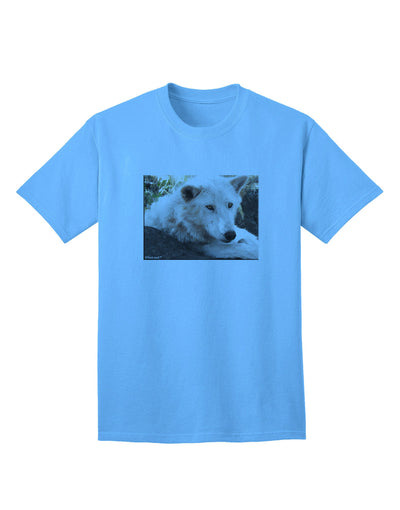 Laying White Wolf Adult T-Shirt-unisex t-shirt-TooLoud-Aquatic-Blue-Small-Davson Sales