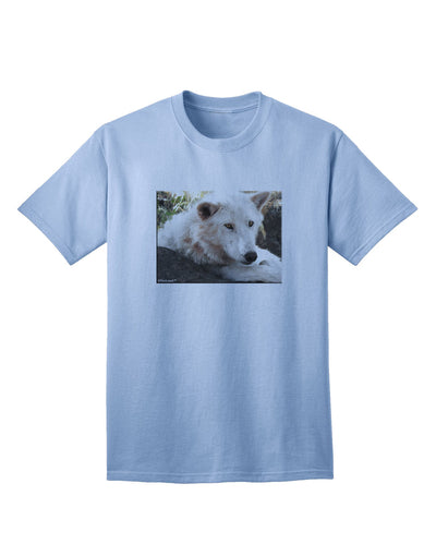 Laying White Wolf Adult T-Shirt-unisex t-shirt-TooLoud-Light-Blue-Small-Davson Sales