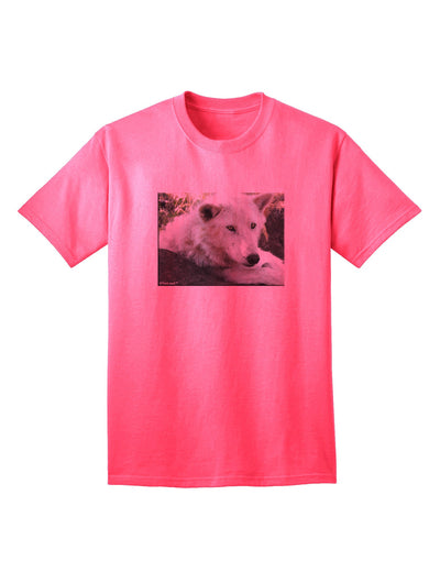 Laying White Wolf Adult T-Shirt-unisex t-shirt-TooLoud-Neon-Pink-Small-Davson Sales