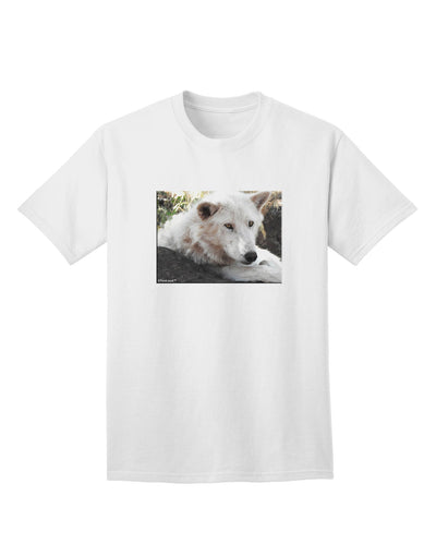 Laying White Wolf Adult T-Shirt-unisex t-shirt-TooLoud-White-Small-Davson Sales