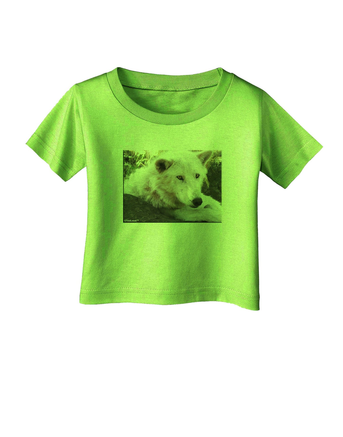 Laying White Wolf Infant T-Shirt-Infant T-Shirt-TooLoud-Lime-Green-06-Months-Davson Sales