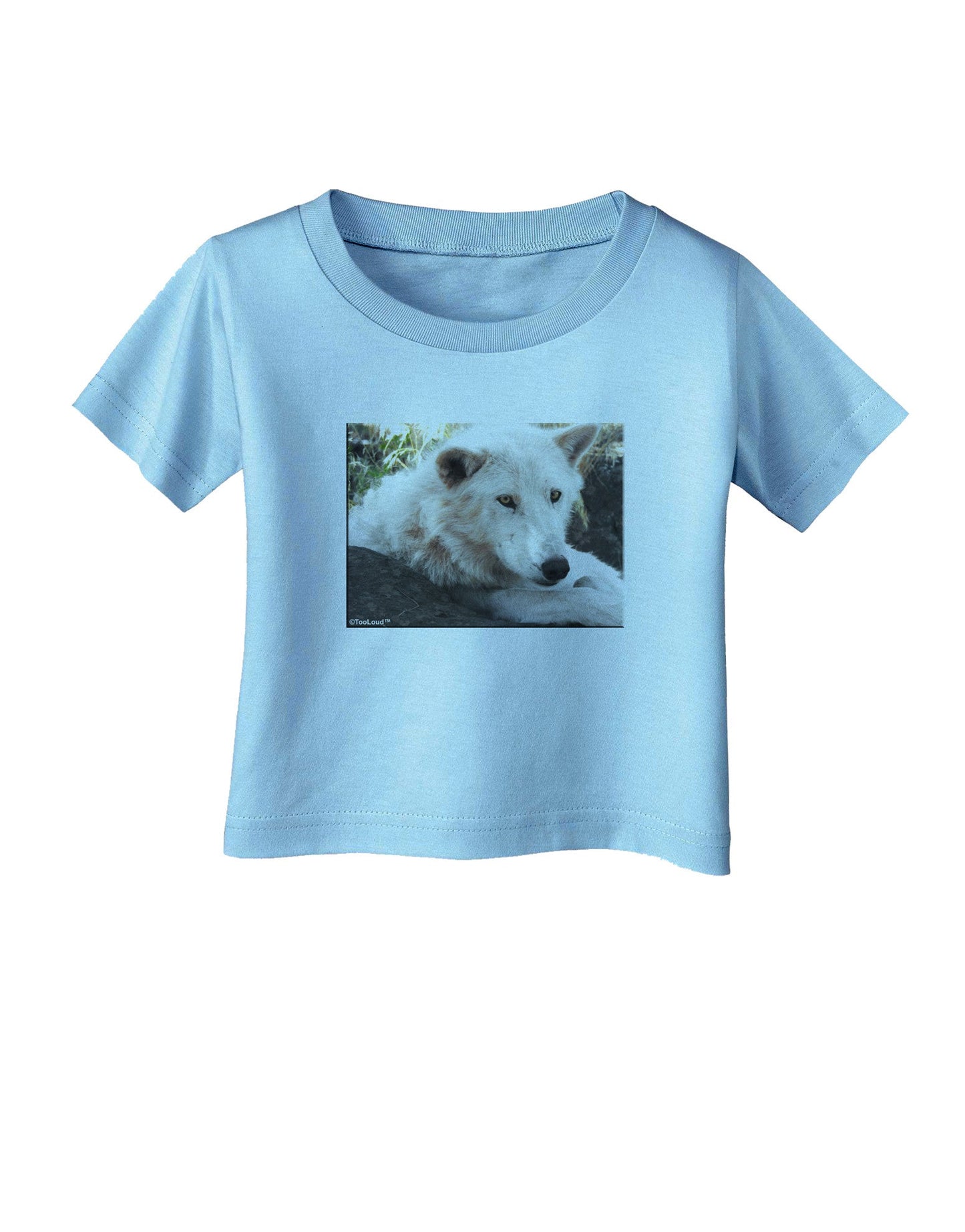 Laying White Wolf Infant T-Shirt-Infant T-Shirt-TooLoud-Aquatic-Blue-06-Months-Davson Sales
