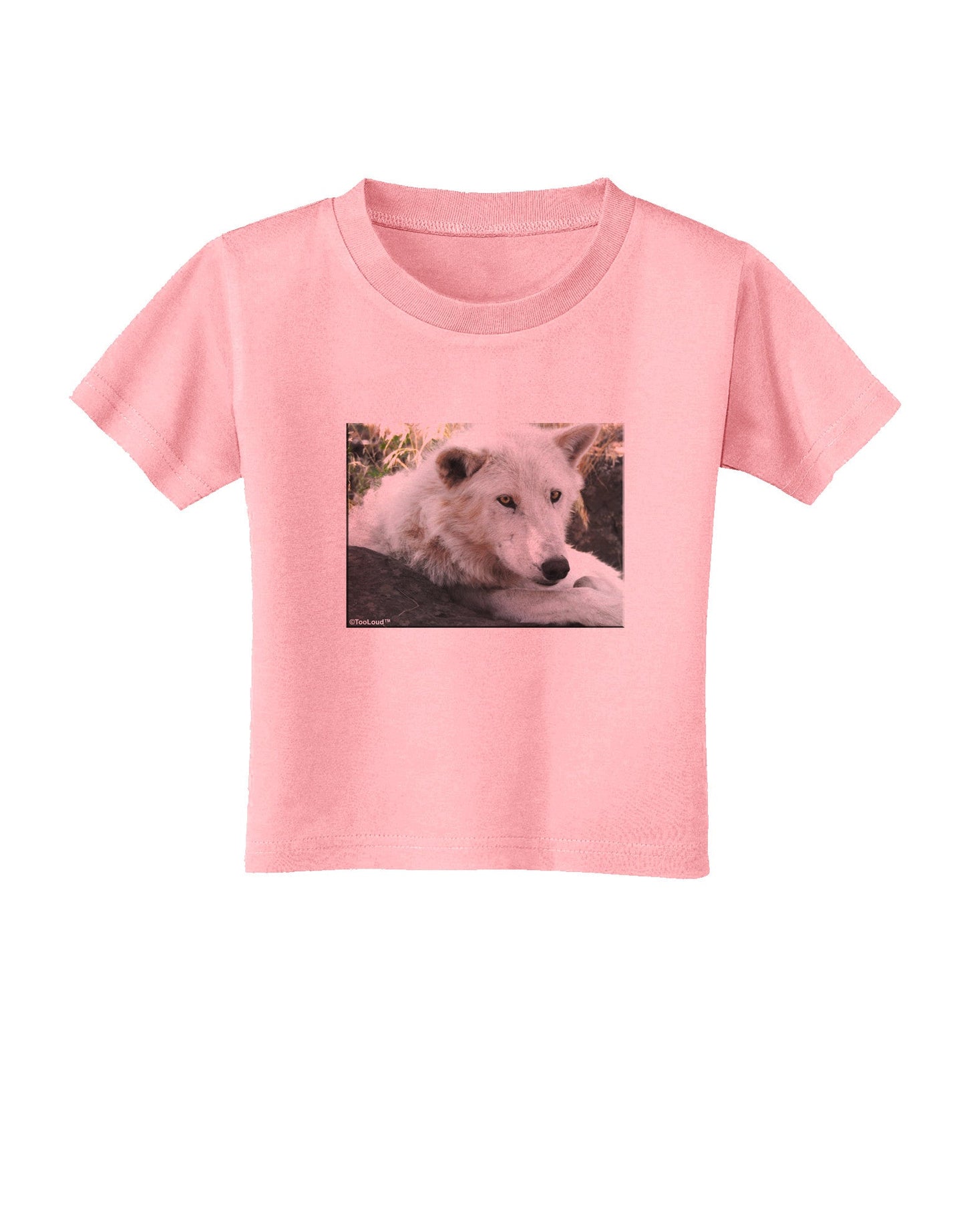 Laying White Wolf Toddler T-Shirt-Toddler T-Shirt-TooLoud-Candy-Pink-2T-Davson Sales