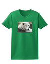 Laying White Wolf Womens Dark T-Shirt-Womens T-Shirt-TooLoud-Kelly-Green-X-Small-Davson Sales