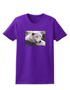 Laying White Wolf Womens Dark T-Shirt-Womens T-Shirt-TooLoud-Purple-X-Small-Davson Sales