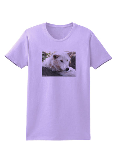 Laying White Wolf Womens T-Shirt-Womens T-Shirt-TooLoud-Lavender-X-Small-Davson Sales