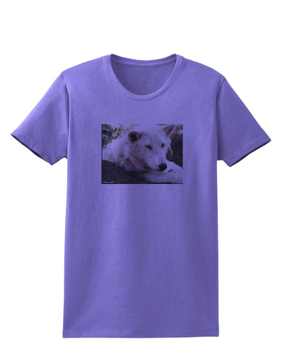 Laying White Wolf Womens T-Shirt-Womens T-Shirt-TooLoud-Violet-X-Small-Davson Sales