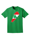 Lebanon Flag Silhouette Adult Dark T-Shirt-Mens T-Shirt-TooLoud-Kelly-Green-Small-Davson Sales