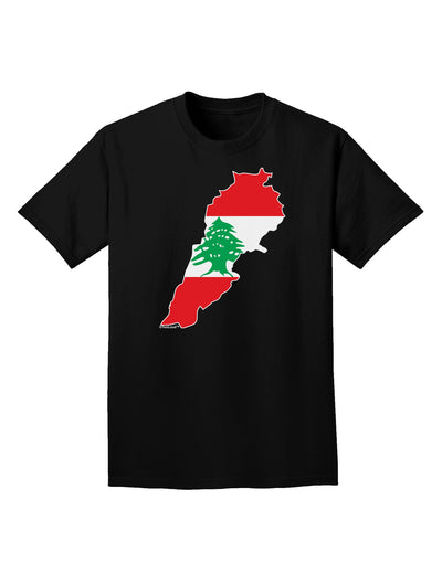 Lebanon Flag Silhouette Adult Dark T-Shirt-Mens T-Shirt-TooLoud-Black-Small-Davson Sales
