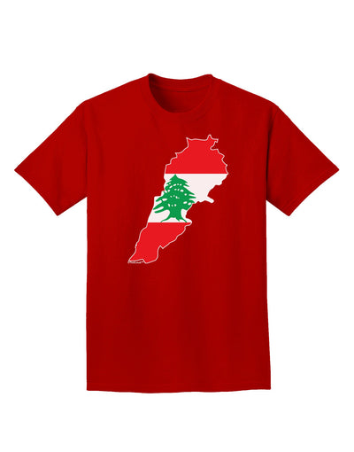 Lebanon Flag Silhouette Adult Dark T-Shirt-Mens T-Shirt-TooLoud-Red-Small-Davson Sales