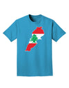Lebanon Flag Silhouette Adult Dark T-Shirt-Mens T-Shirt-TooLoud-Turquoise-Small-Davson Sales