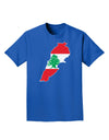 Lebanon Flag Silhouette Adult Dark T-Shirt-Mens T-Shirt-TooLoud-Royal-Blue-Small-Davson Sales