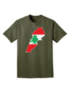 Lebanon Flag Silhouette Adult Dark T-Shirt-Mens T-Shirt-TooLoud-Military-Green-Small-Davson Sales