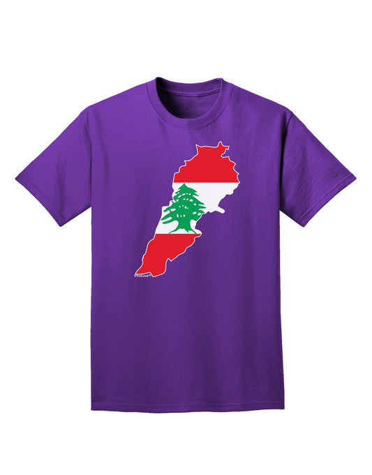 Lebanon Flag Silhouette Adult Dark T-Shirt-Mens T-Shirt-TooLoud-Purple-Small-Davson Sales