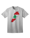 Lebanon Flag Silhouette Adult T-Shirt-Mens T-Shirt-TooLoud-AshGray-Small-Davson Sales