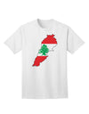 Lebanon Flag Silhouette Adult T-Shirt-Mens T-Shirt-TooLoud-White-Small-Davson Sales