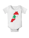 Lebanon Flag Silhouette Baby Romper Bodysuit-Baby Romper-TooLoud-White-06-Months-Davson Sales