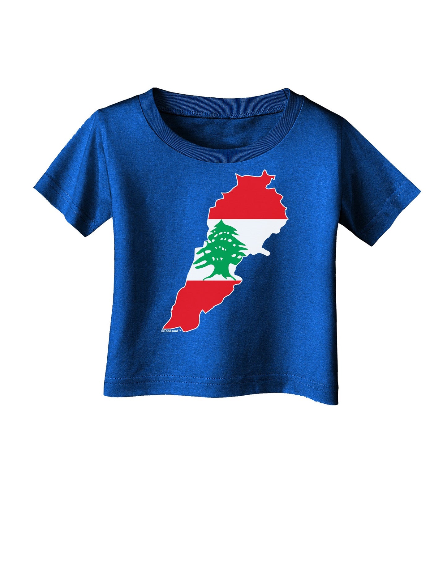 Lebanon Flag Silhouette Infant T-Shirt Dark-Infant T-Shirt-TooLoud-Royal-Blue-06-Months-Davson Sales